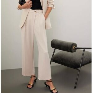 ba&sh Shen Pleated Pants Trousers Off White Size EU 34 / US 2
